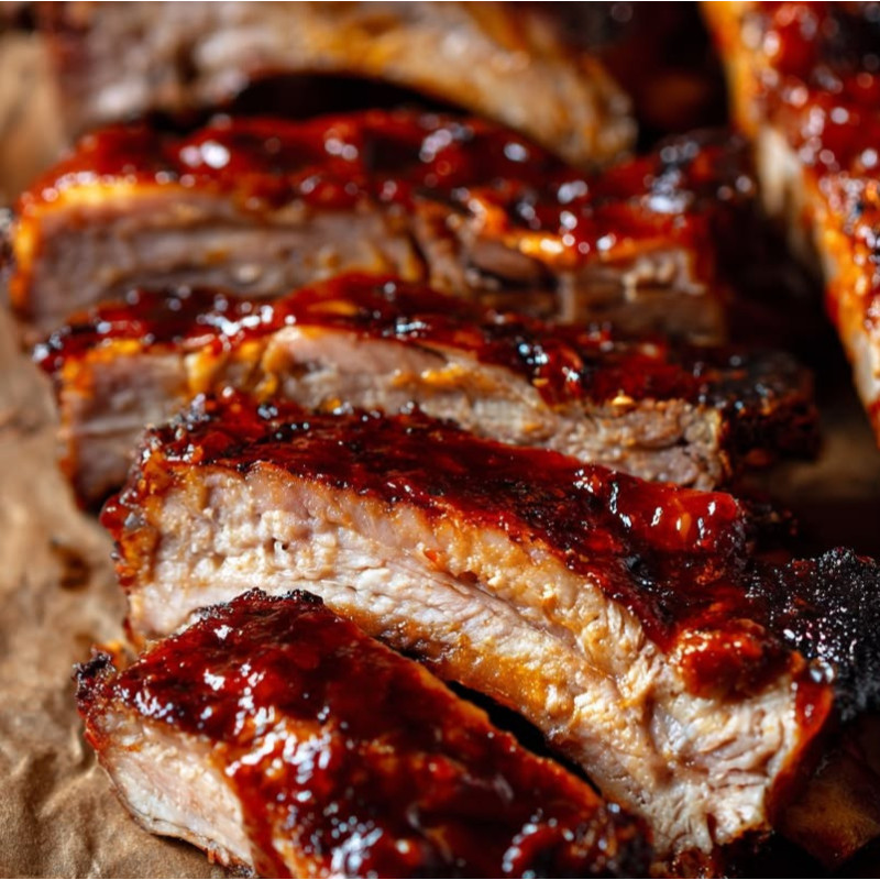 Costillar de cerdo laqueado con salsa americana | Asador PanXon