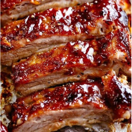 Costillar de cerdo laqueado con salsa americana | Asador PanXon