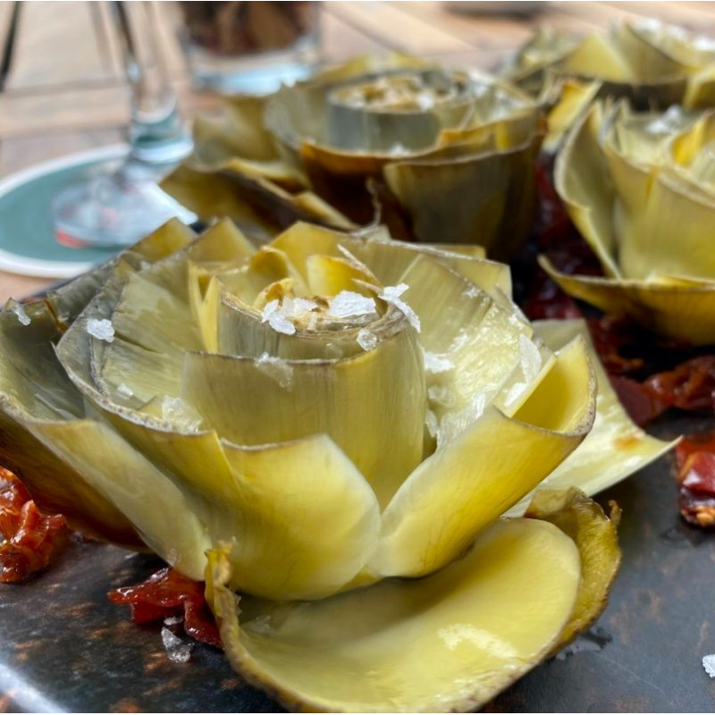 Alcachofas con jamón a domicilio en Madrid | Asador PanXon