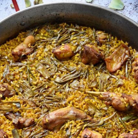Arroz con conejo y alcachofas a domicilio en Madrid | Asador PanXon