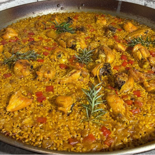 Arroz con pollo gallego a domicilio en Madrid | Asador PanXon