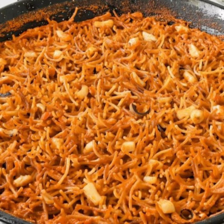 Fideuá con calamares a domicilio en Madrid | Asador PanXon